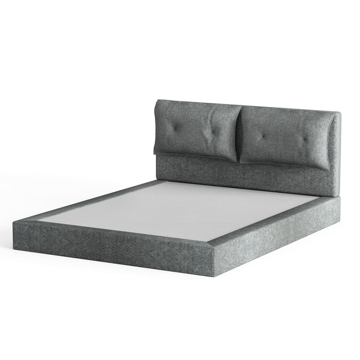 Airframe - Upholstered Bed Frame With Double Layered Upholstered Headboard