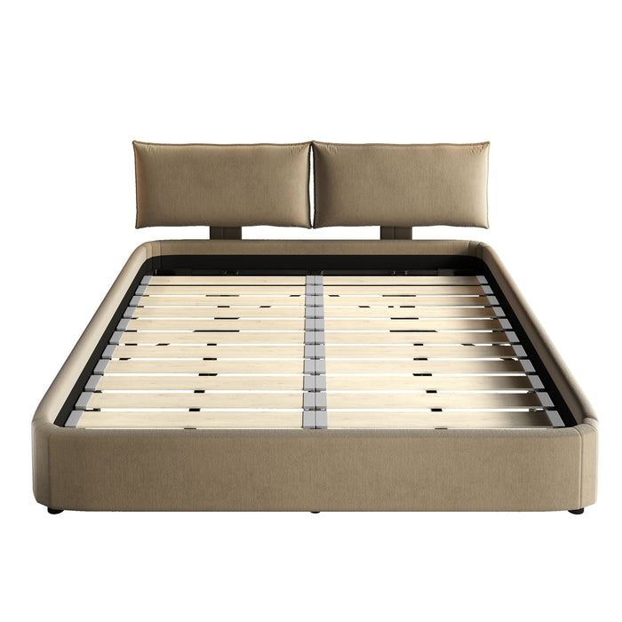 Cloud Bed Frame With Oversized Padded Movable Headboard