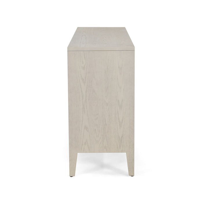 Wood Sideboard With Adjustable Shelves And Storage Cabinet - White Washed
