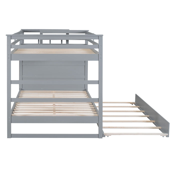 Bunk Bed With Twin Size Trundle And Staircase