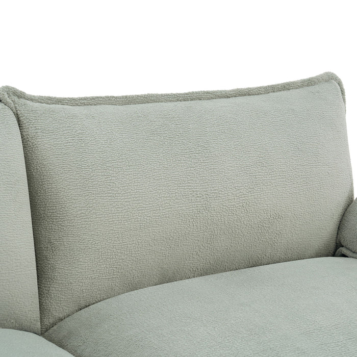 Modern Sofa Set With Double Layer Cushion And Side Storage Pockets