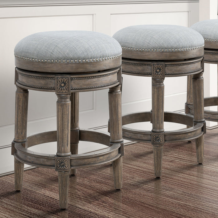 Rustic Elegance Backless Swivel Stool