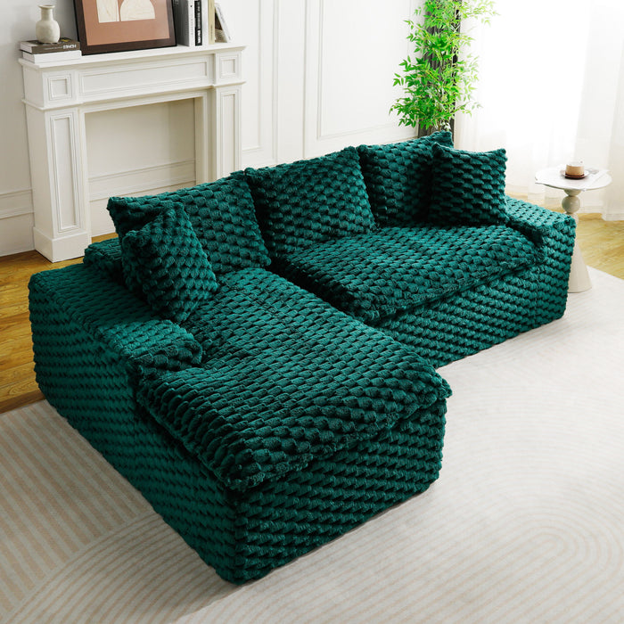 Modular Sofa, Convertible Twin Seat With Chaise Lounge