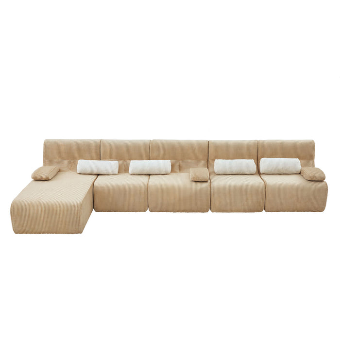 Oversized Sectional Sofa, Living Room Seating With Modular Design