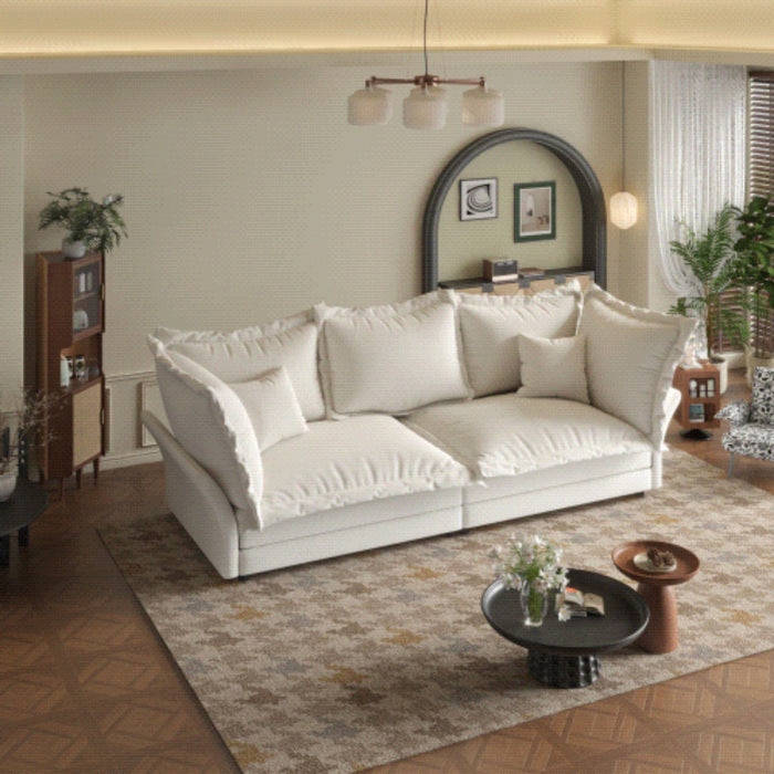 Modern Comfy Upholstered Sofa Cloud Couch, Deep Seat Couches With Multiple Large Soft Pillows