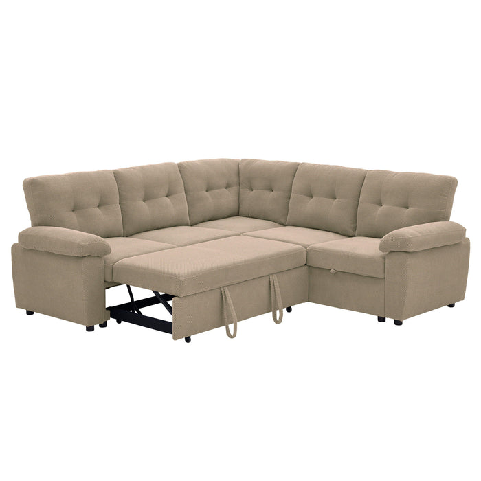Convertible Sectional Sofa Bed & Pull Out Sleeper And Storage