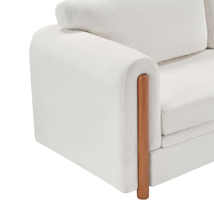 Modern 3 Seater Upholstered Couch Sofa For Living Room