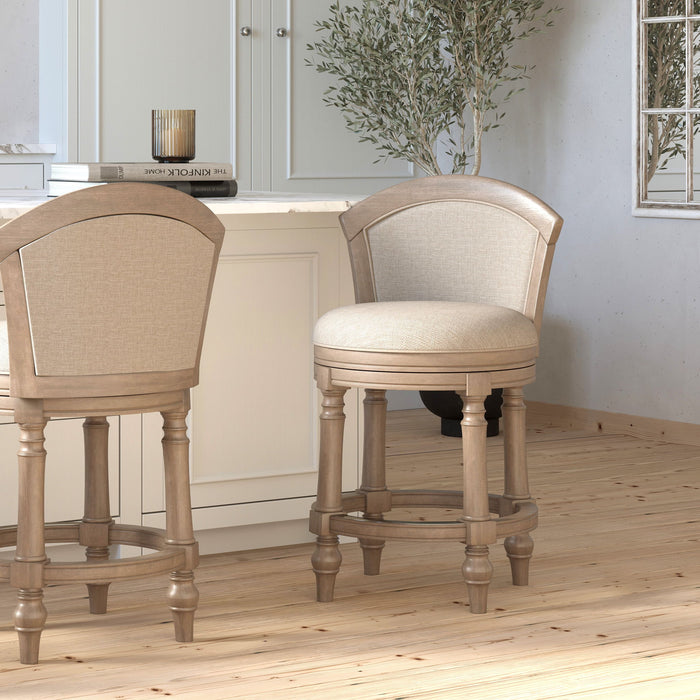 Barrel Back Stool With Swivel