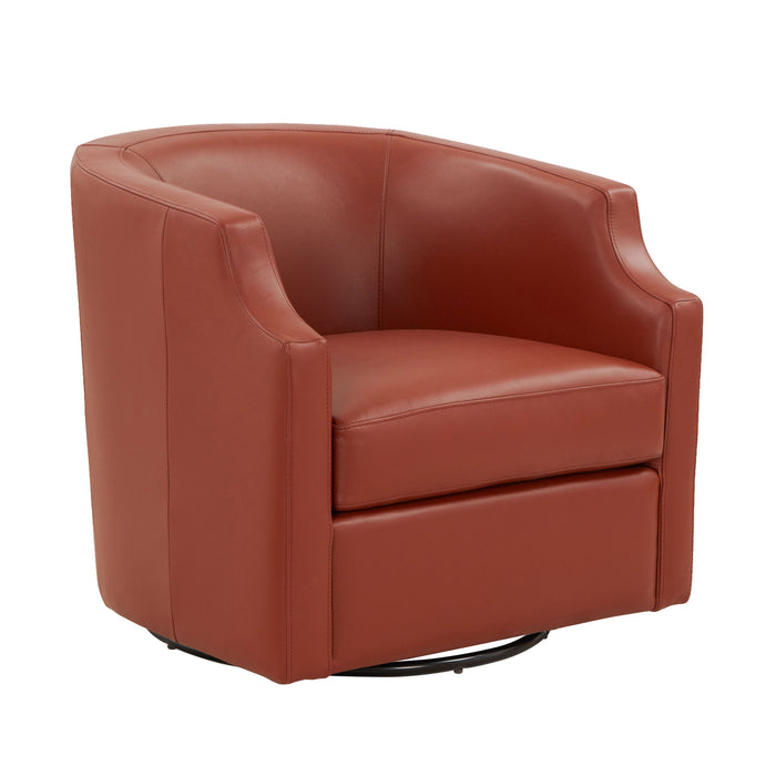 Emmett - Swivel Glider Barrel Chair With Clip Arm Design