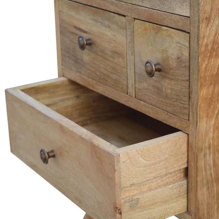 4 Drawer Multi Nightstand - Oak