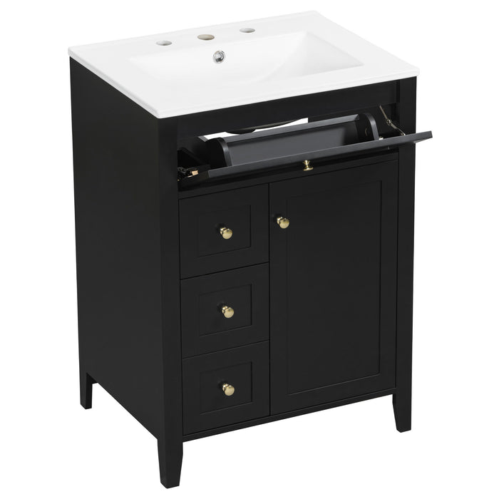 Modern Black Bathroom Vanity With Sink