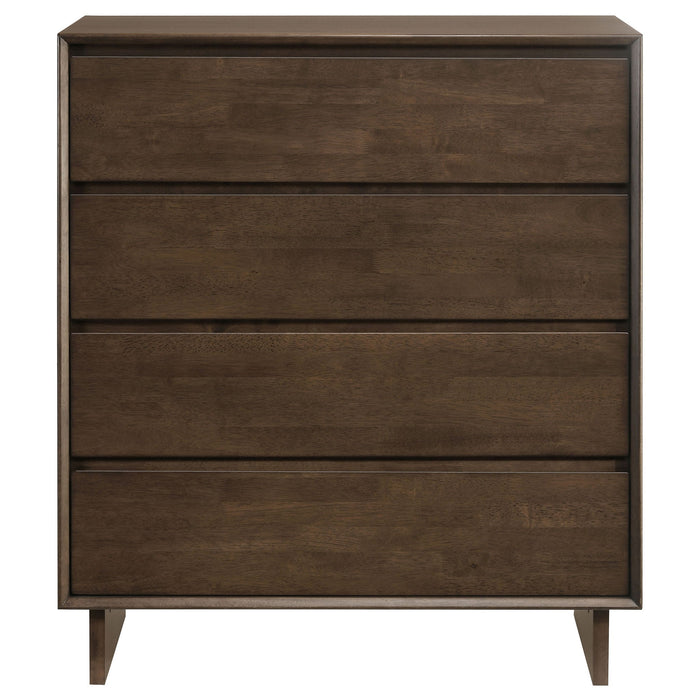 Hemlock - 4 Drawer Chest Of Drawers - Dark Brown
