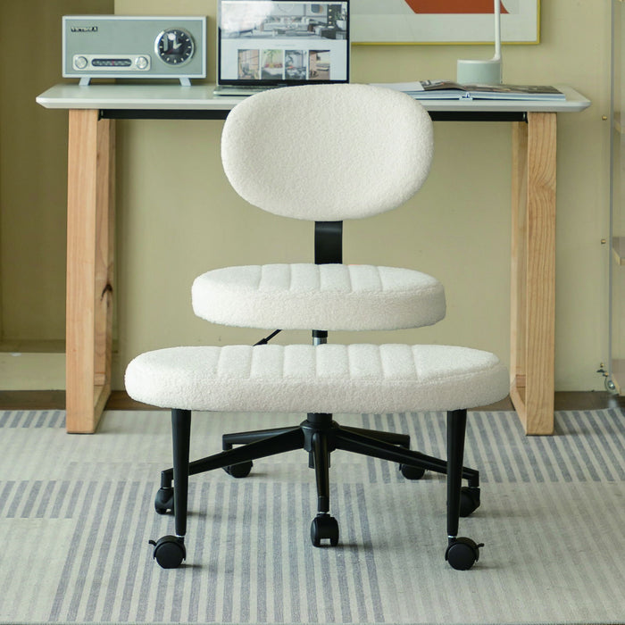 Ergonomic Cross Legged Office Chair With Back Support