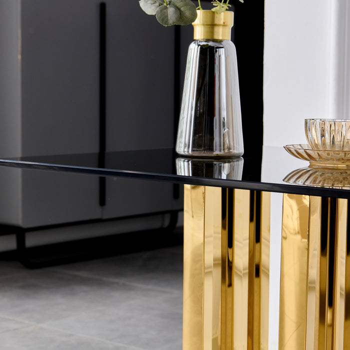 Side Table - Gray / Gold
