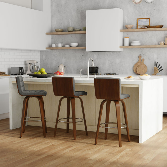 Roland - Upholstered Swivel Counter Height Stool