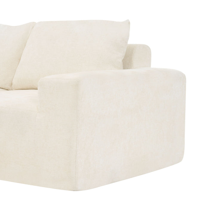 Modular Cloud Sectional Sofa Set, U-Shaped Upholstered Couch With Deep Seat