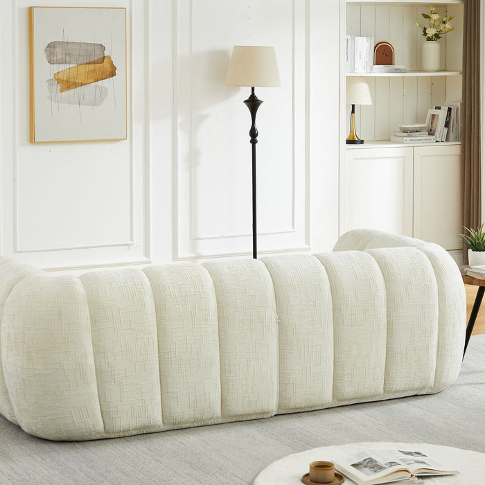Quilted Cloud Sofa, Three-Seater - Beige