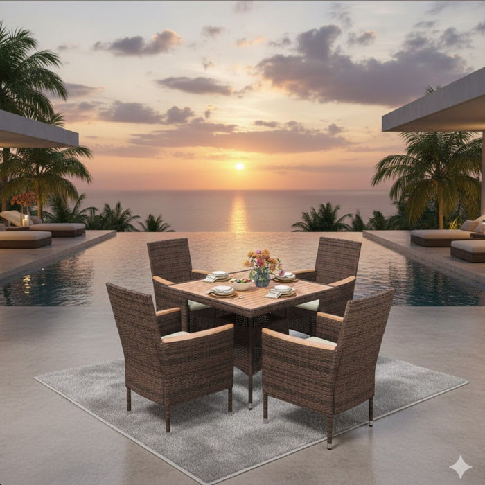 5 Piece Patio Dining Set With Table