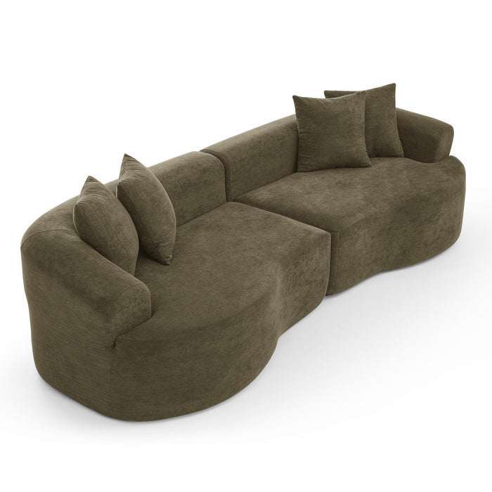 4 Seater Curved Cloud Sectional Sofa