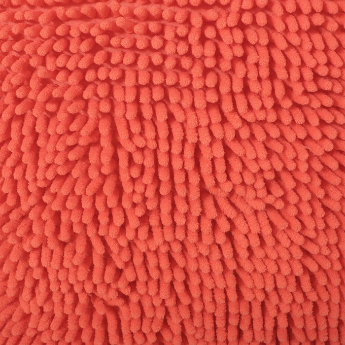 Sunny - Square Pouf, Versatile Ottoman Or Floor Cushion - Coral