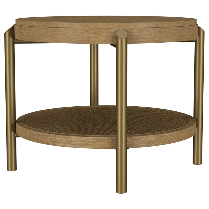 Benson - Round Table With Storage Shelf