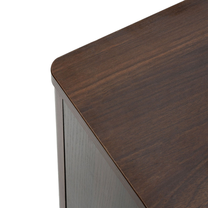 4 Door TV Cabinet, 2 Storage Spaces, Adjustable Shelves