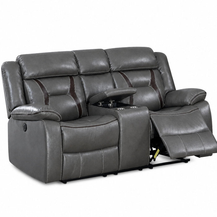 Living Room Set With Pillow Armrest And Tufted Backrest