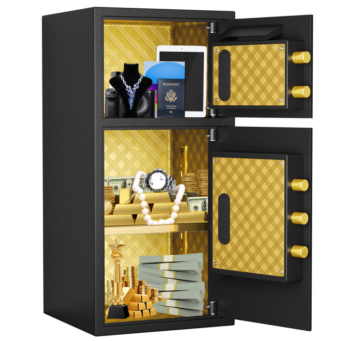 Large Double Door Coin Operated Safe, Digital Security Safe With Fireproof And Waterproof Bag