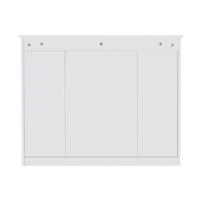 Wall Mounted Medicine Cabinet With Mirror, Storage Cabinet Featuring 6 Open Shelves And Adjustable Interior