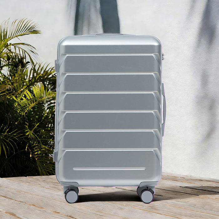 Hard Shell Luggage With Scratch Resistant Surface, 4 Wheels, Combination Lock & Side Hooks