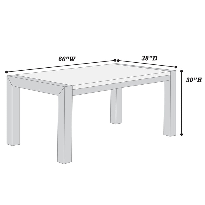 Dining Table - Charcoal / White / Charcoal