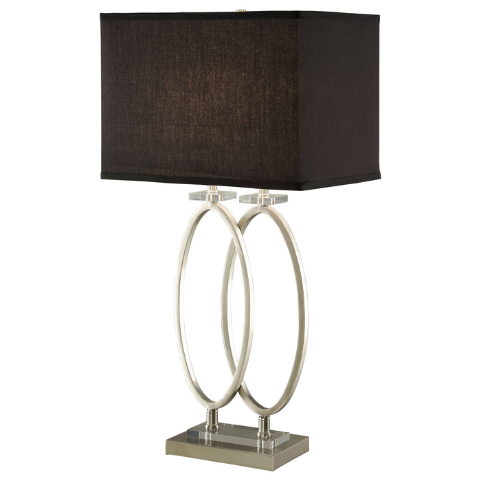 Rectangular Shade Accent Lamp With 3 Way Switch - Silver