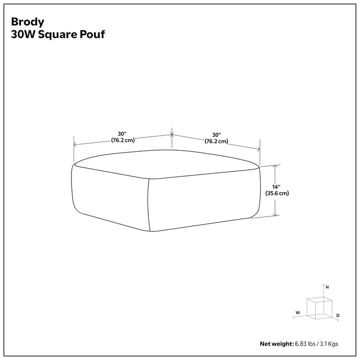 Brody - Large Square, Coffee Table Pouf