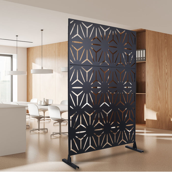 Outdoor & Indoor Metal Privacy Screen, Freestanding Decorative Panels