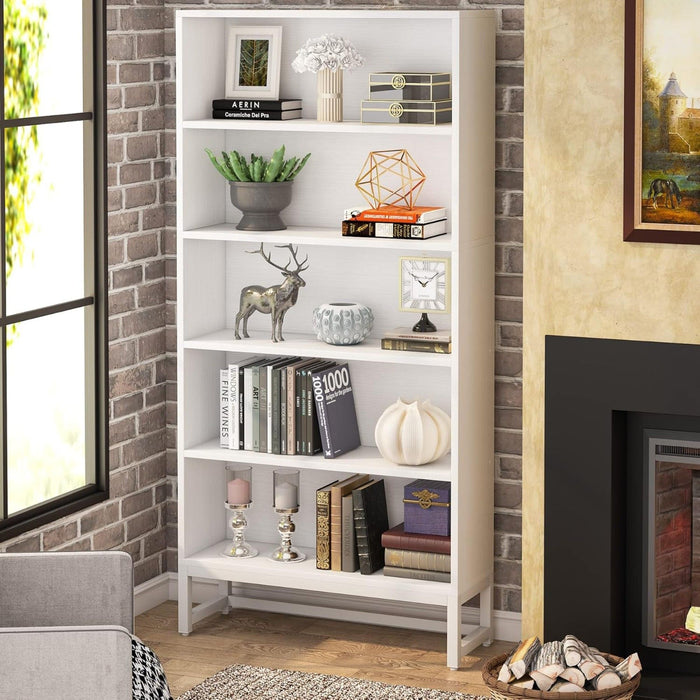 5 Tier Heavy Duty Bookshelf For Living Room
