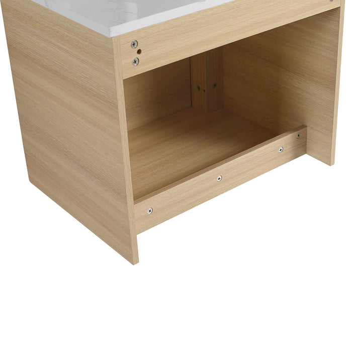 Wall Mounted Bathroom Vanity With Soft Close Door, Excluding Sink