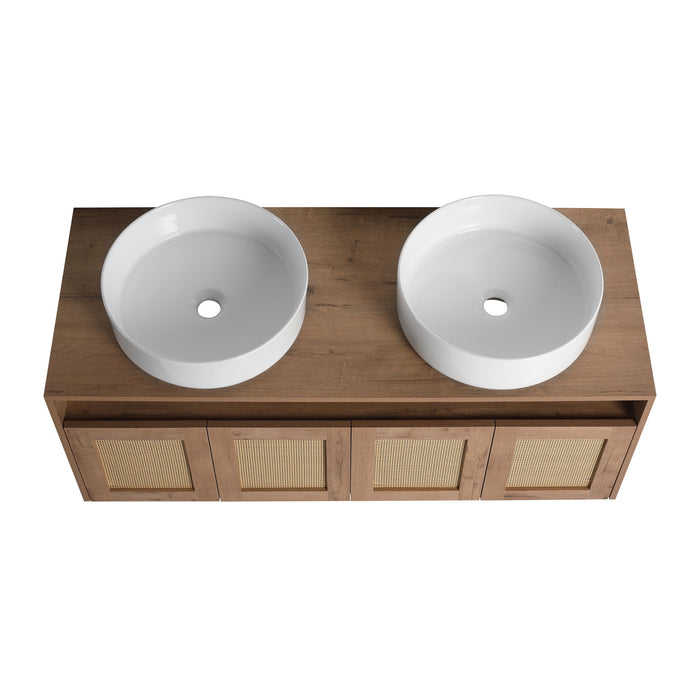 Bathroom Vanity & Art Sink, 2 Soft Close Doors, Float Mounting Design