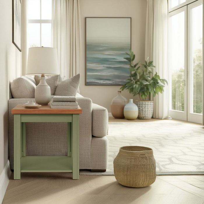 Side Table - Sage Green / Fruitwood