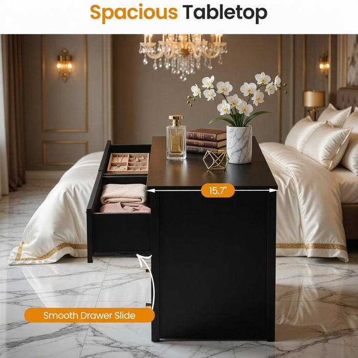 Modern 6 Drawer Fluted Dresser