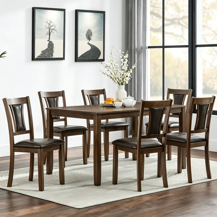 Modern Dining Table Set With Upholstered Chairs