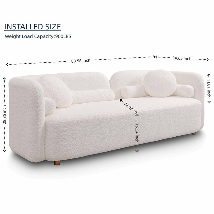 Luxury Modern Couch, 3 Seater Sofa For Living Room