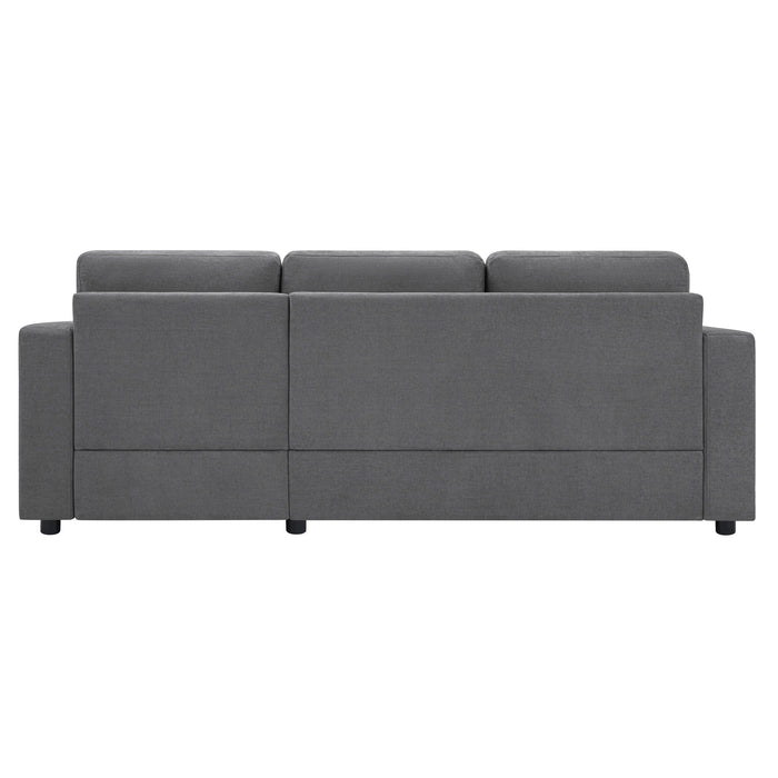 Modern L-Shaped Sectional Sofa With Curved Chaise, USB Ports, And Side Storage Pockets