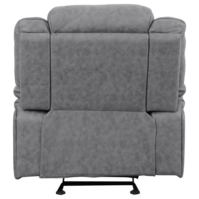 Endra - Upholstered Glider Recliner Chair With Smooth Gliding Motion - Gray