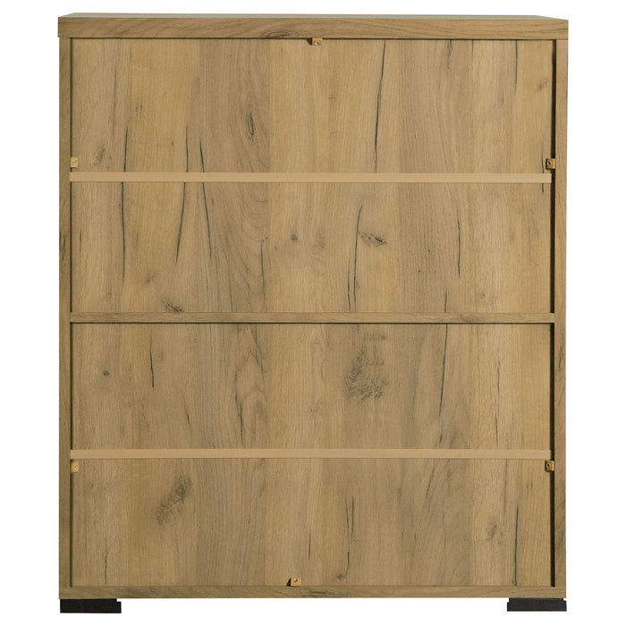 Door Accent Cabinet With Screens - Brown