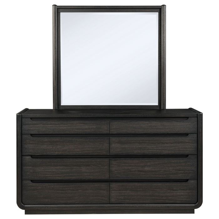 Bangor - 8 Drawer Dresser With Mirror Set - Black