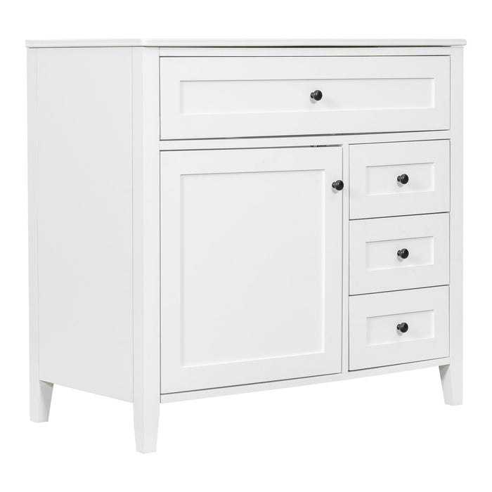 Bathroom Vanity With Sink, Cabinet With 3 Drawers And Adjustable Shelf
