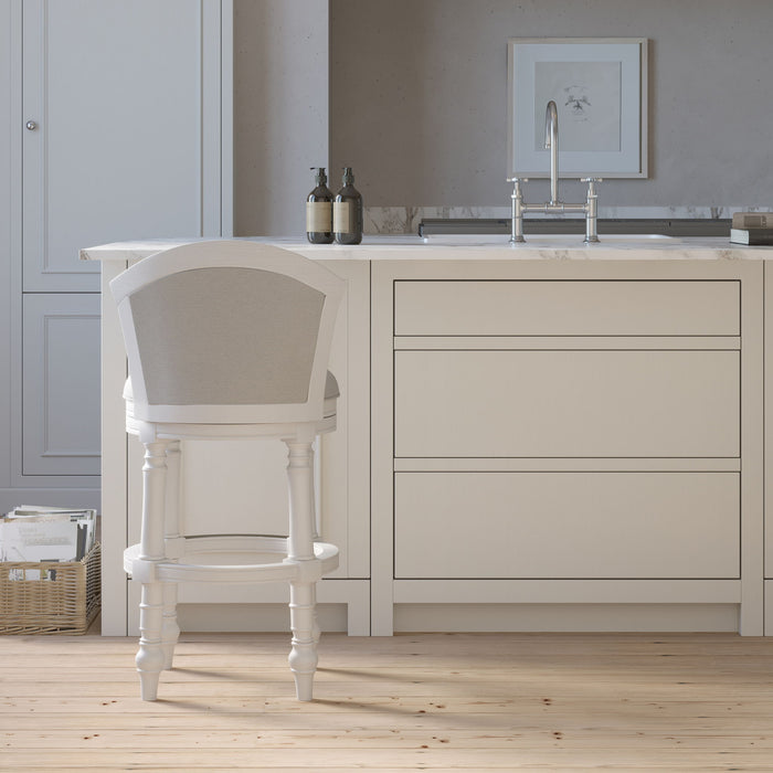 Barrel Back Stool With Swivel
