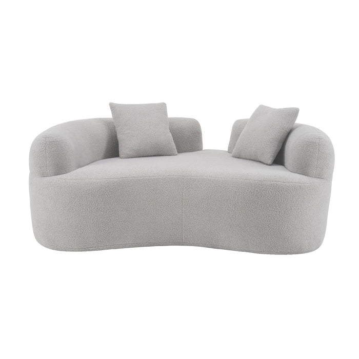 Modern Curved Loveseat