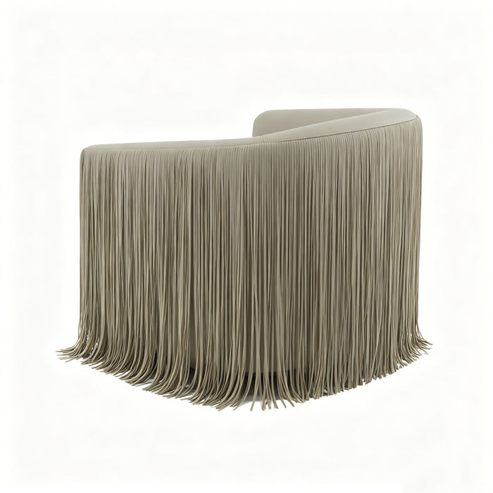 Isle - Swivel Chair With Fringe Accent