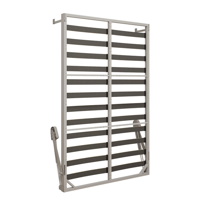 Queen Size Vertical Murphy Wall Cabinet Folding Bed With Automatic Legs - Gray